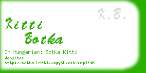 kitti botka business card